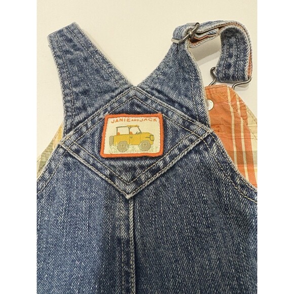Janie And Jack Baby‎ Boys Short overall 0-3 months denim  Spring Summer - Picture 3 of 5